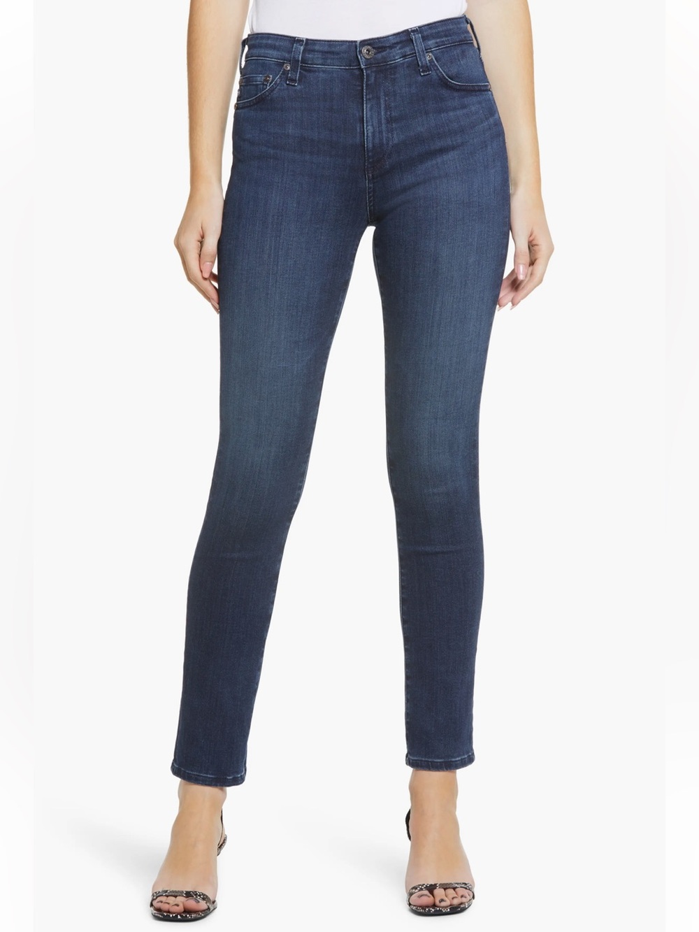 AG Mari High-rise Slim Straight Contour 360 Women's Dark Wash Jeans Size 28